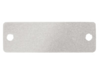 Aluminium Schild, (L x B) 45 x 15 mm, silber, 1 Stk