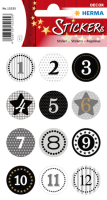 HERMA 15255 Stickers DECOR adventkalender stickers 1-24, zwart Bild 1