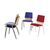 NUKI wooden stacking chair, upholstered