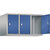 Altillo CLASSIC, 3 compartimentos, anchura de compartimento 300 mm, aluminio blanco / azul genciana.