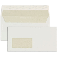 Briefumschläge DINlang 120g/qm haftklebend Fenster VE=250 Stück blanc