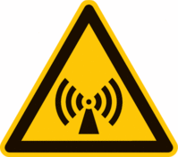 Sicherheitskennzeichnung - Warnung vor nicht ionisierender Strahlung, 31.5 cm