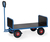 fetra® Handwagen, Ladefläche 1200 x 700 mm, Siebdruckplatte, 2 Stirnwände, Lufträder