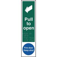 Pull to open / fire door keep shut sign