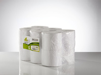 White 110m Mini Centrefeed Toilet Roll - Pack 12