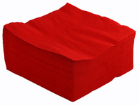 Red 33cm 2ply Disposable Paper Napkins - Pack Of 100