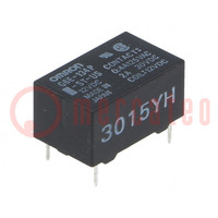 Relay: electromagnetic; SPDT; Ucoil: 12VDC; Icontacts max: 3A; G6E