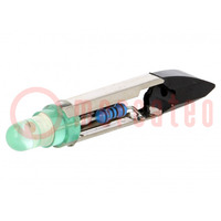 LED lamp; green; T6,8; 24VDC; 24VAC