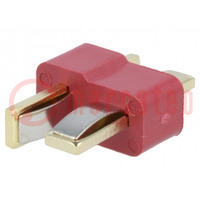 Plug; DC supply; AM-1015; male; PIN: 2; for cable; soldering; red