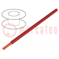 Cordon; Silivolt®-HV; 1x2,5mm2; corde; OFC; silicone; rouge; 12,5kV