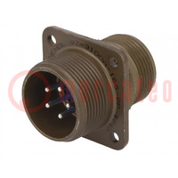 Connector: circular; socket; PIN: 5; male; soldering; 97; 13A; olive