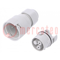 Connector: AC supply; screw terminal; female; 9÷12mm; 1÷2.5mm2