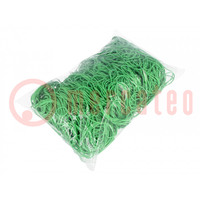 Rubber bands; Width: 1.5mm; Thick: 1.5mm; rubber; green; Ø: 60mm; 1kg