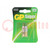 Battery: alkaline; 1.5V; AAAA; non-rechargeable; 2pcs.