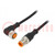 Connection lead; M12; PIN: 3; 5m; plug; 4A; -25÷80°C; Insulation: PVC
