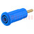 Socket; 2mm banana; Overall len: 29mm; blue; plug-in; insulated