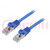 Patch cord; F/UTP; 6; linka; CCA; PVC; niebieski; 0,5m; RJ45 wtyk