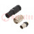 Connector: M9; plug; male; Plating: gold-plated; 125V; IP67; PIN: 8
