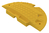 Modellbeispiel: Temposchwelle aus Recyclingmaterial mit Reflektoren, Überfahrlänge 400mm, gelb (Art. 3392-51A)