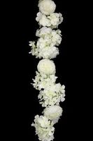 Artificial Silk Rose, Peony, Hydrangea & Wisteria Garland - 80cm, White