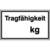 Tragfähigkeit..kg Hinweisschild zur Selbstbeschriftung, selbstkl.Folie, 25x15 cm
