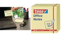 tesa Office Notes Haftnotiz Würfel, 75 x 75 mm, gelb (8756675)