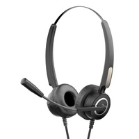 HP DHE-8000, Call Center headset, regulacja głośności, czarna, USB (2.0)
