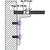 Skizze zu Giunzione schienale T2, 49,8 x 14,5 x 23,5 mm, pressofusione nichelata