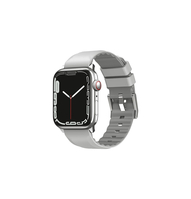 UNIQ LINUS AIROSOFY - CORREA DE SILICONA PARA APPLE WATCH, 41/40/38 MM, COLOR GRIS TIZA