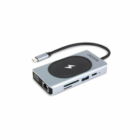 DICOTA D32059 Schnittstellen-Hub USB Typ-C Schwarz, Silber