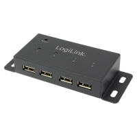 LogiLink UA0141A huby i koncentratory 480 Mbit/s Czarny