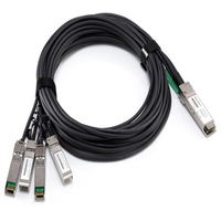 DELL 470-AAXG InfiniBand/fibre optic cable 3 m QSFP+ 4x SFP+ Black