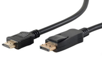 shiverpeaks BS77498-2 adaptador de cable de vídeo 10 m DisplayPort HDMI Negro