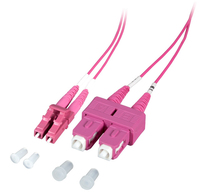 EFB Elektronik O0323.1-1.2 Glasfaserkabel 1 m 2x SC 2x LC OM4 Violett