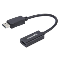 Manhattan 151634 video átalakító kábel 0,15 M HDMI A-típus (Standard) DisplayPort Fekete