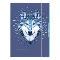 Herlitz Wild Animals Wolf A4 Karton Blauw