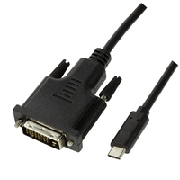 LogiLink UA0332 adapter kablowy 3 m USB Type-C DVI-D Czarny