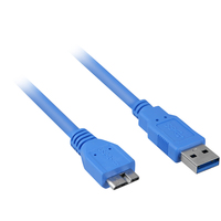 Sharkoon micro USB 3.0 USB-kabel 3 m Micro-USB B USB A Blauw