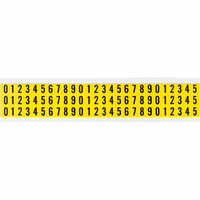 Brady 3410 0-9 self-adhesive label Rectangle Permanent Black, Yellow 1950 pc(s)