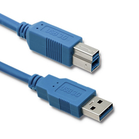 Qoltec 52310 USB kábel 3 M USB 3.2 Gen 1 (3.1 Gen 1) USB A USB B Kék