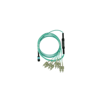 BlueOptics SFP5142EU3MKB Glasvezel kabel 3 m MPO 4x SC OM3 Muntkleur