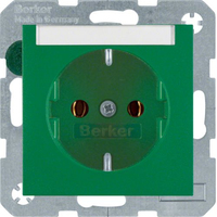 Berker 47501903 wandcontactdoos Type F Groen
