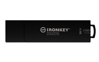 Kingston Technology IronKey D500S USB flash meghajtó 32 GB USB A típus 3.2 Gen 1 (3.1 Gen 1) Fekete