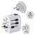 Hama World Travel Pro Light USB adaptador de enchufe eléctrico Universal Blanco