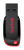 SanDisk Cruzer Blade USB flash meghajtó 128 GB USB A típus 2.0 Fekete, Vörös