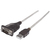 Manhattan 205153 kabel równoległy Czarny, Przezroczysty 0,45 m USB A Serial/COM/RS232/DB9