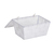 WENKO 22077100 caja de almacenaje Cesta de almacenaje Rectangular Poliuretano (PU), Cloruro de polivinilo (PVC) Blanco