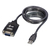 Lindy 42686 soros kábel Fekete 1,1 M USB A típus DB-9