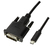 LogiLink UA0332 Videokabel-Adapter 3 m USB Typ-C DVI-D Schwarz