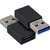 InLine 35399 interface hub USB 2.0 Type-C 5000 Mbit/s Zwart